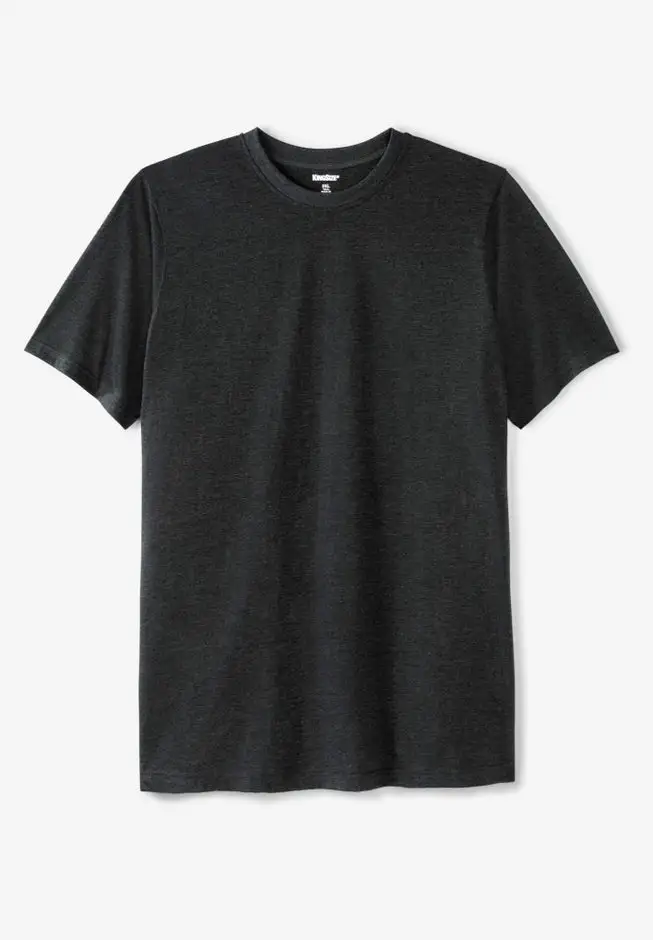 Shrink-Less Lightweight Longer-Length Crewneck T-Shirt