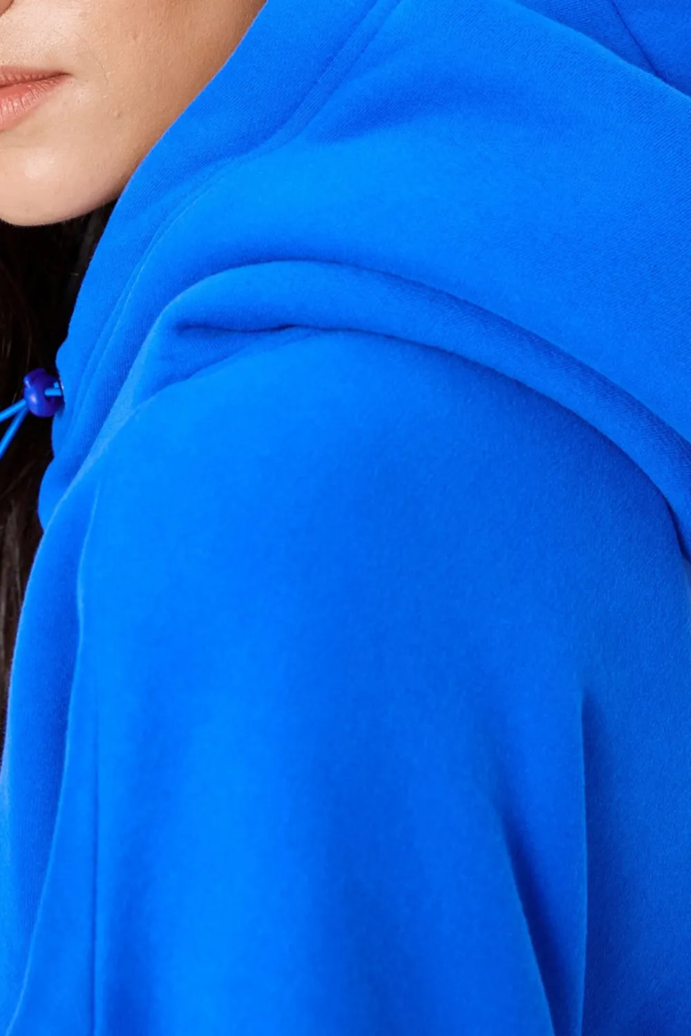 Soft And Comfortable Breathable Loose Blue Hoodie