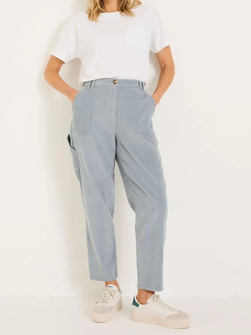 Pale Blue Cord Trousers