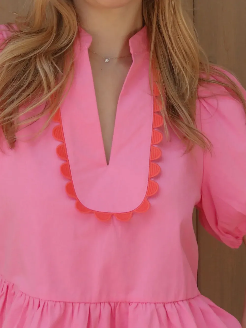 Puff Sleeve V Neck Blouse