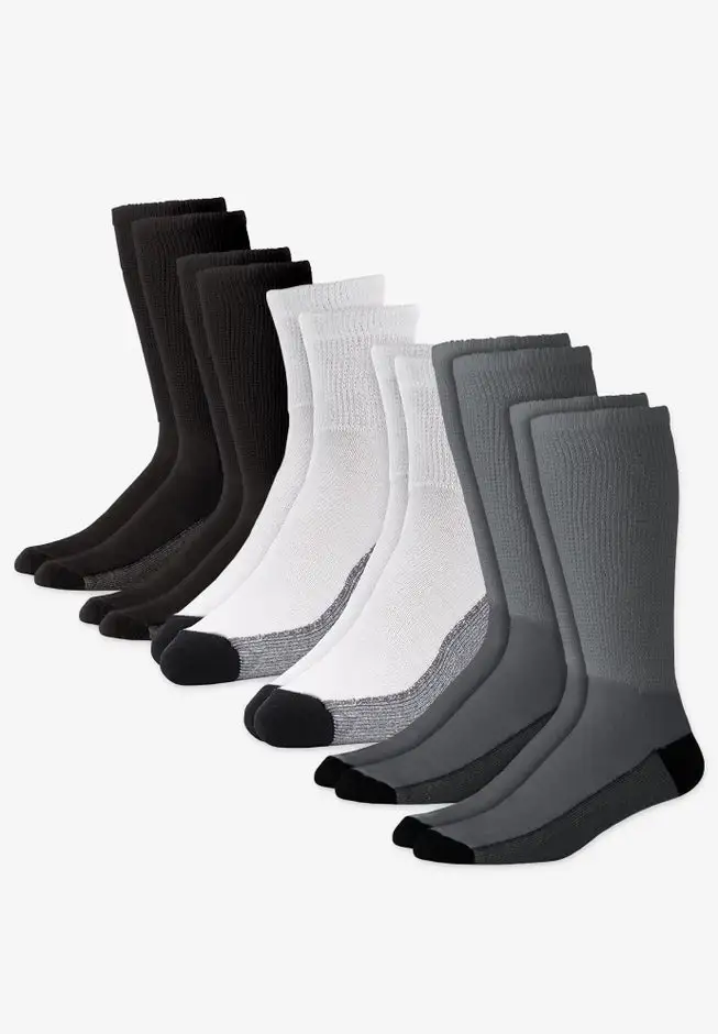 Full Length Cushioned Crew Socks 3-Pack