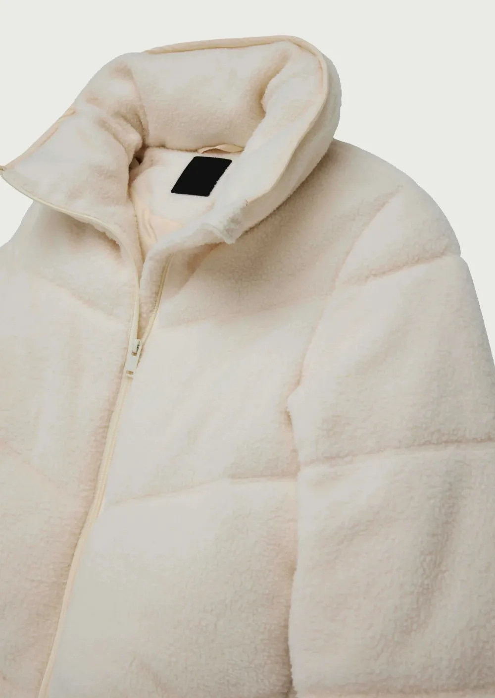 Puffy White Quilted Puffer Jacket