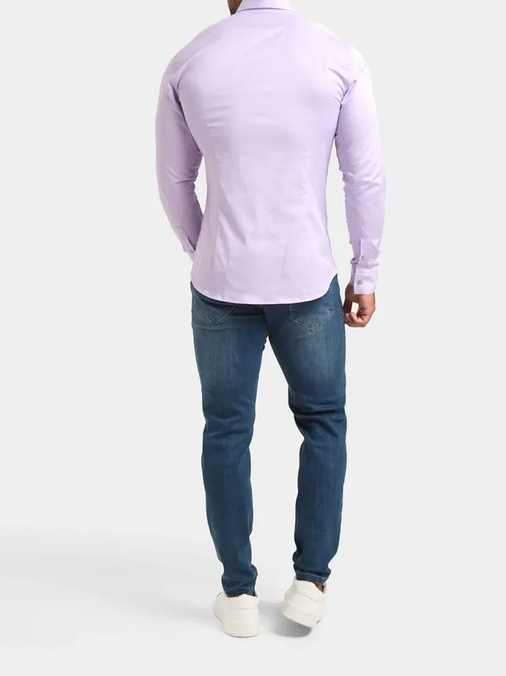 Lilac Stretch Formal Comfortable Business Blouse