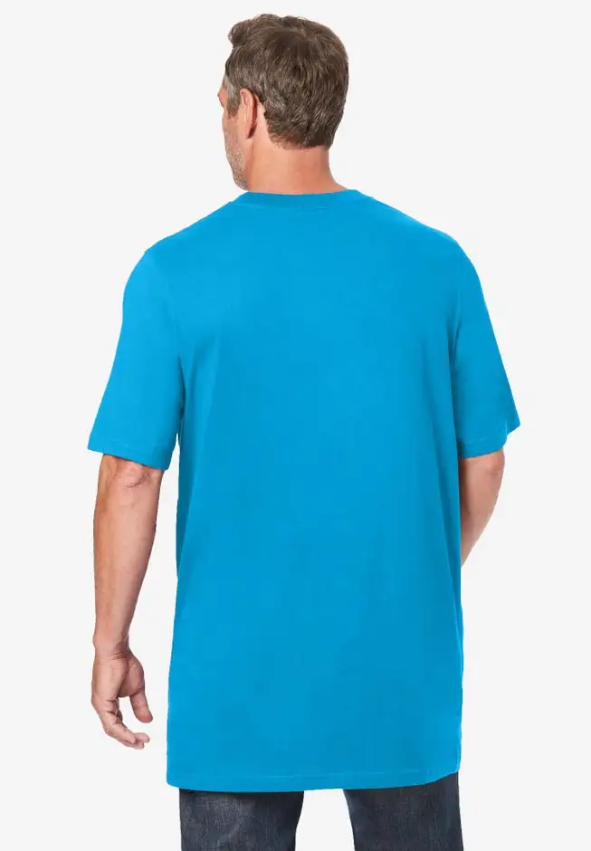 Shrink-Less Lightweight Longer-Length Crewneck T-Shirt