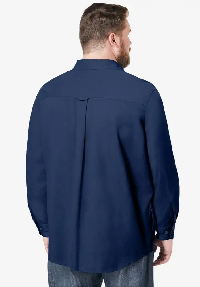 Long Sleeve Denim and Twill Shirt