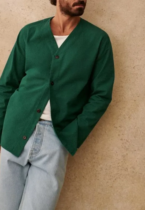 Jacket-Green Seersucker