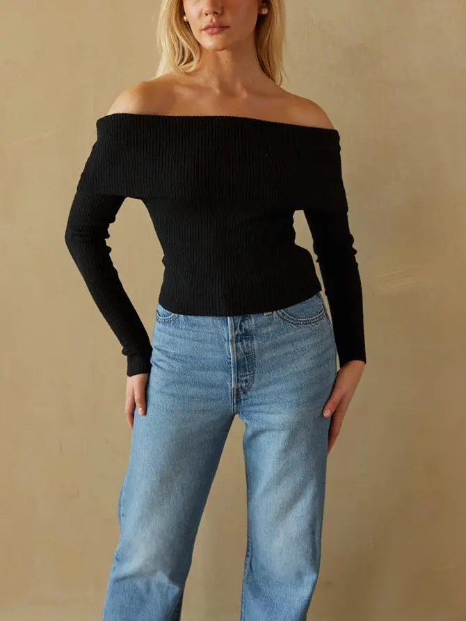 Nancy Off The Shoulder Knit Top