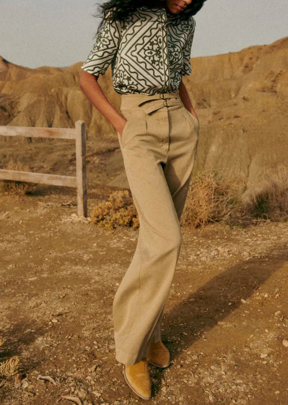 High Rise Straight Leg Pants