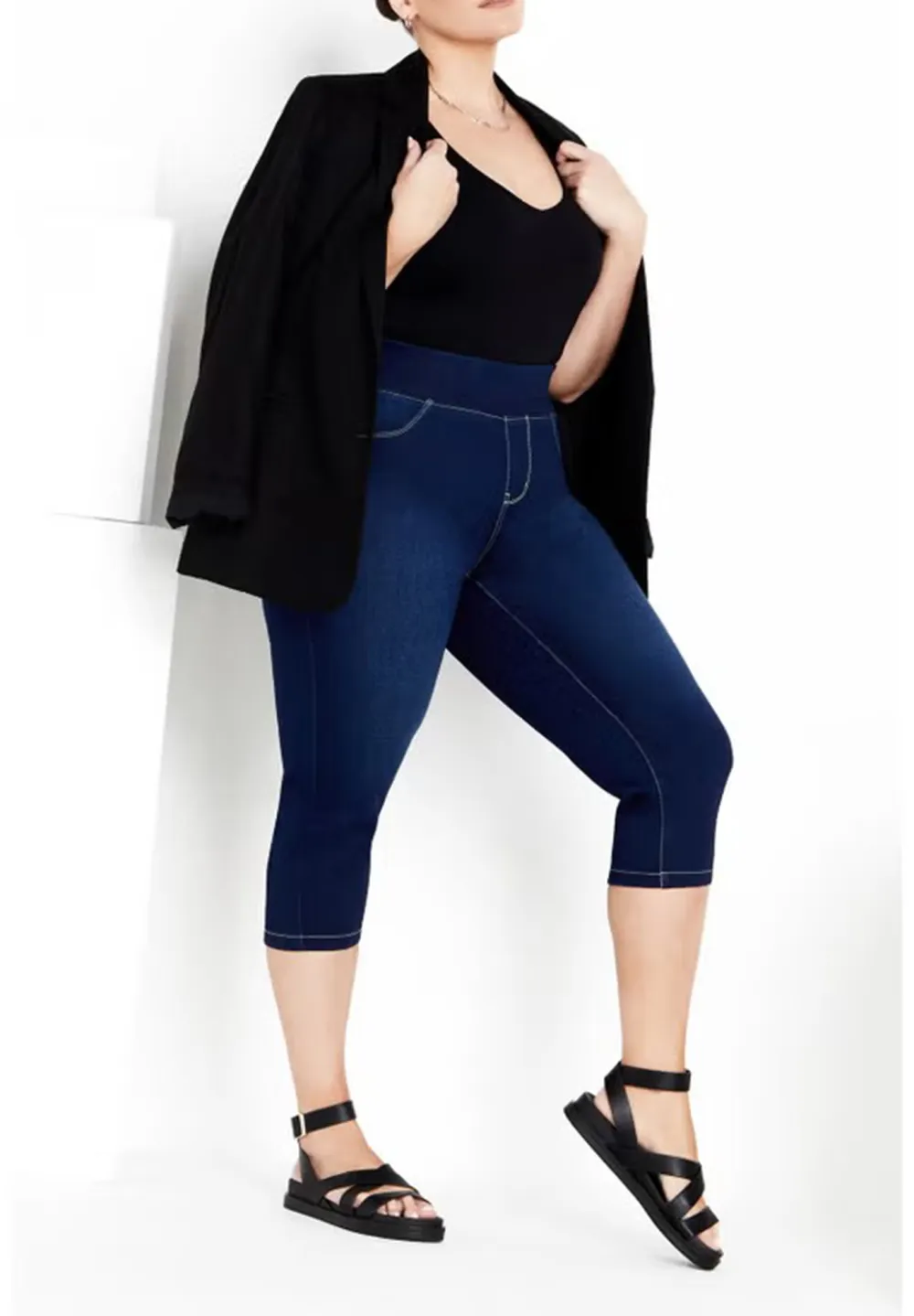 Stretch Cropped Pants, Long Pants