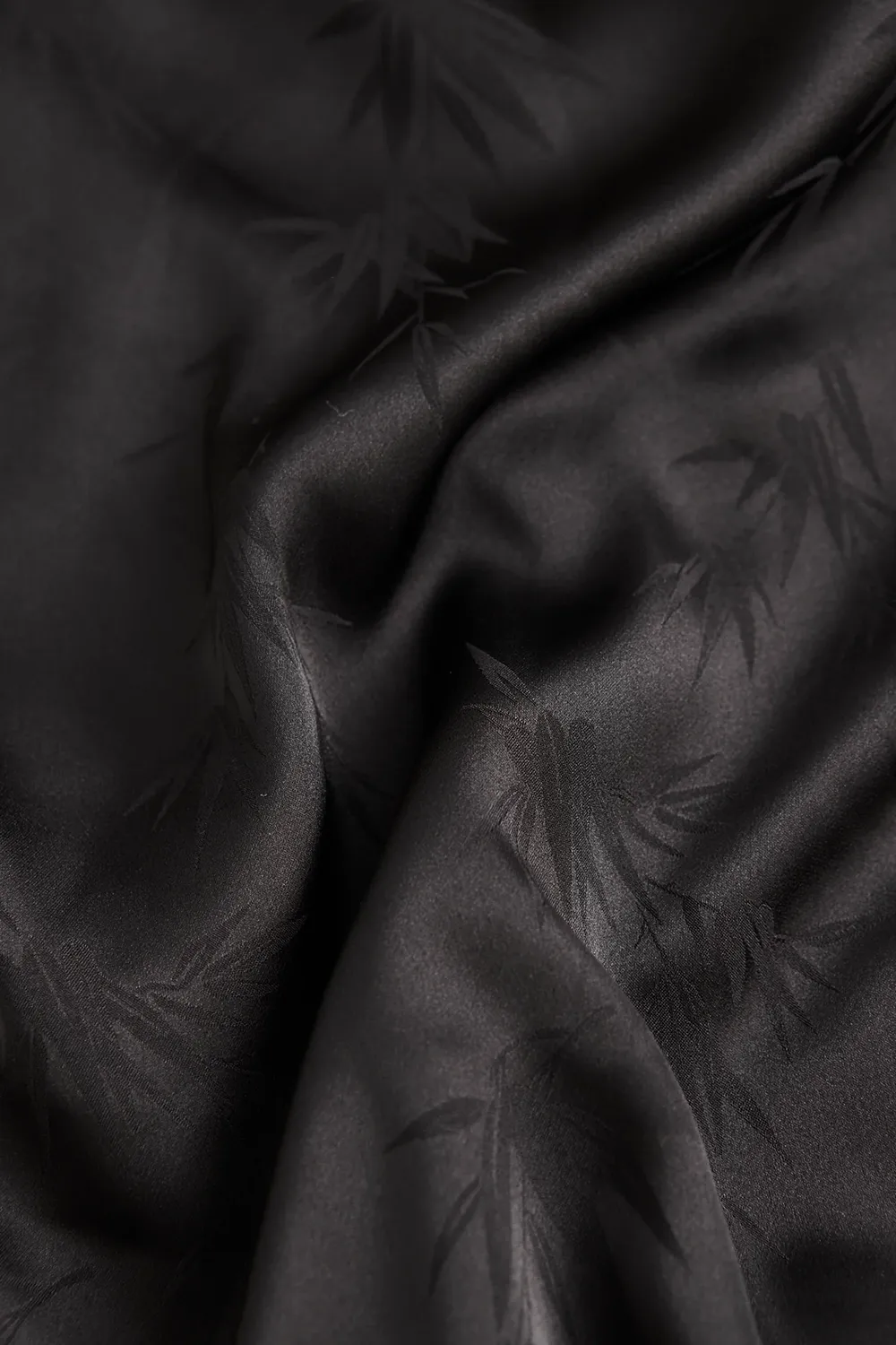 Black Jacquard Satin Strappy Bias Midi Dress
