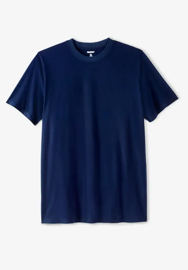Shrink-Less Lightweight Longer-Length Crewneck T-Shirt