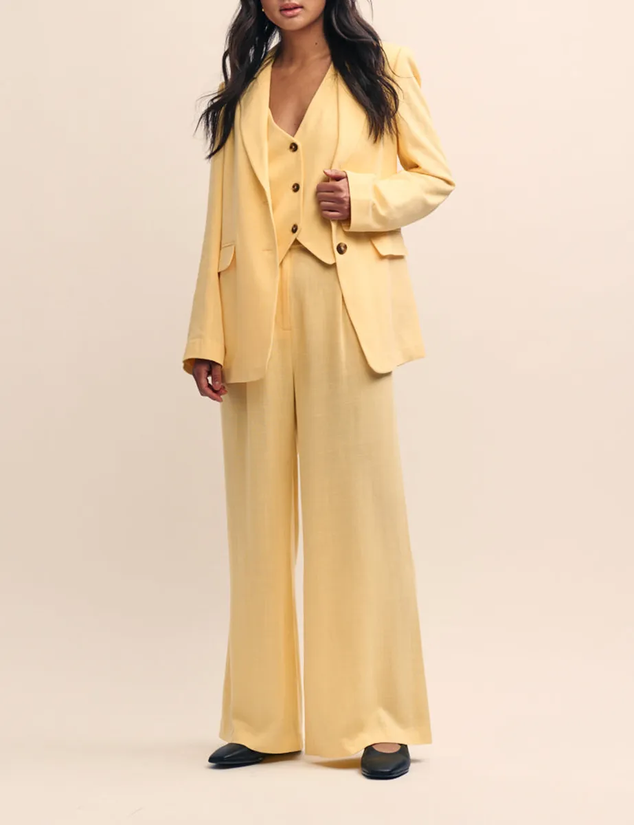 Yellow Relaxed Tailored Trousers