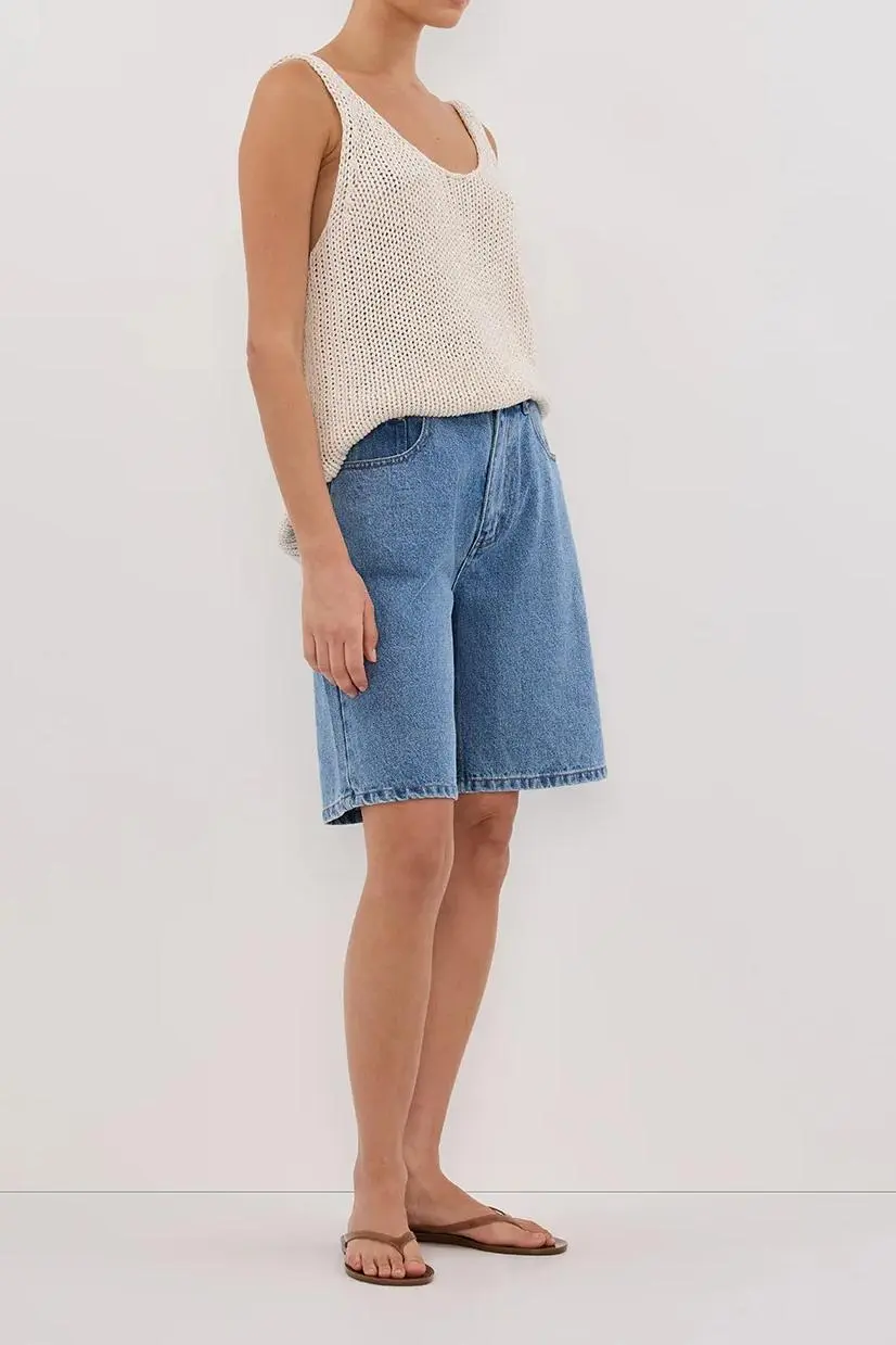 BLUE BERMUDA DENIM SHORT