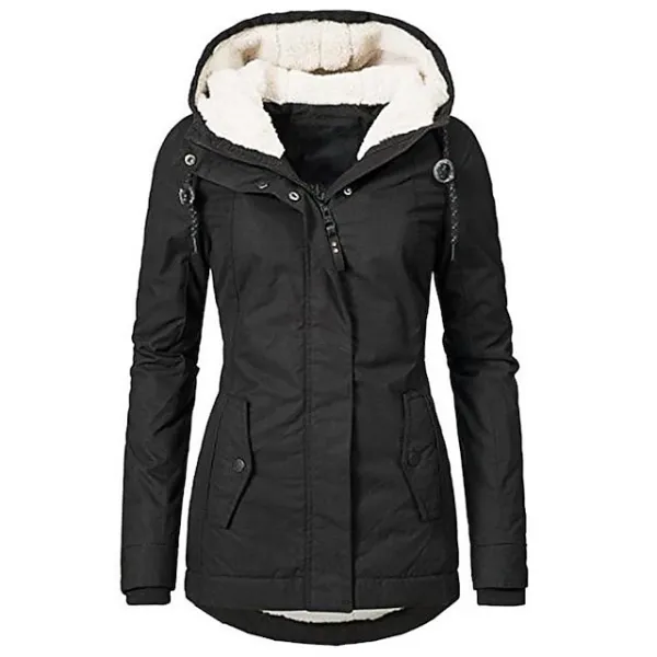 Women's Winter Warm Waterproof Parka - Full-Zip Hooded Puffer Coat