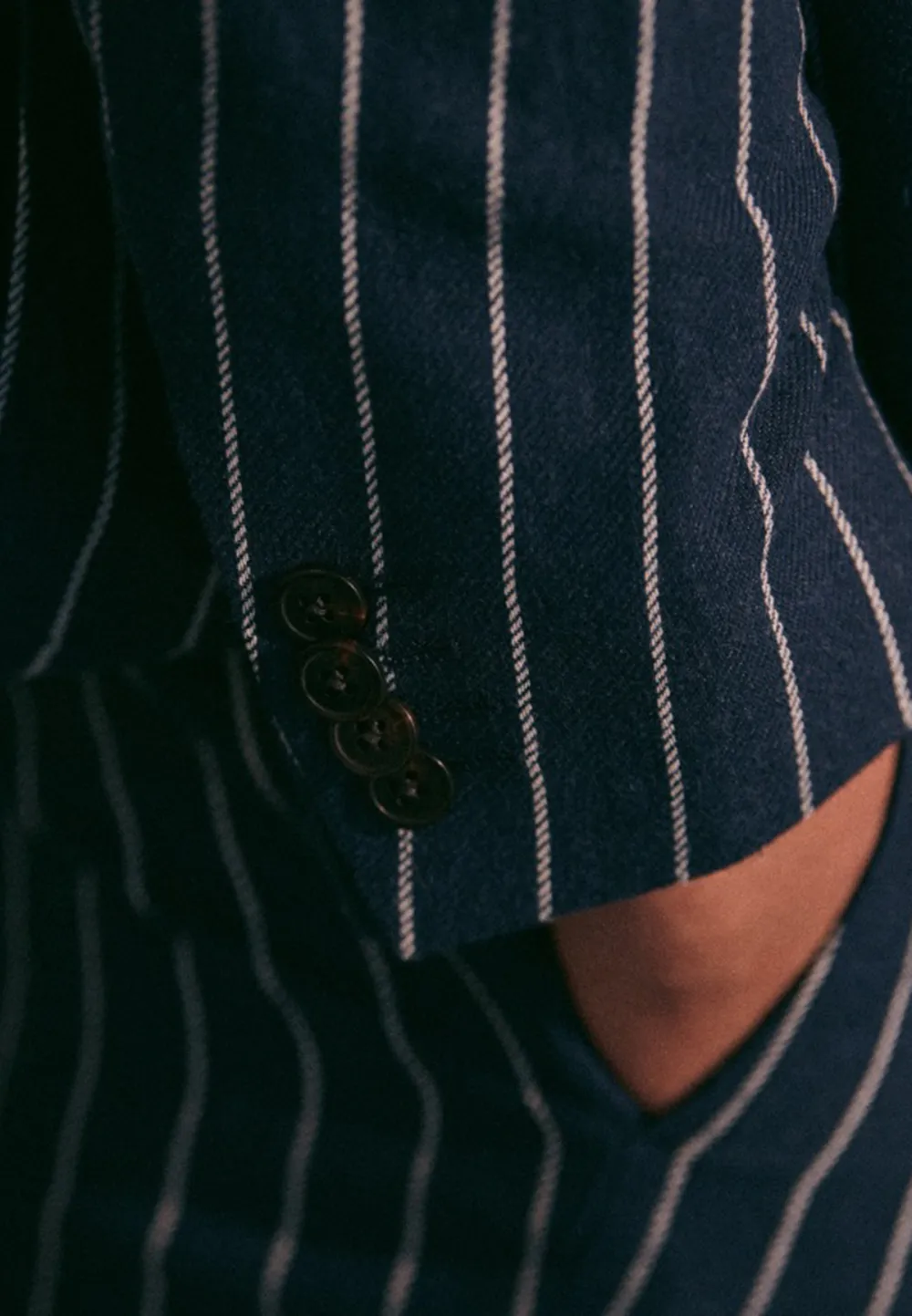 Jacket-Blue White Stripes