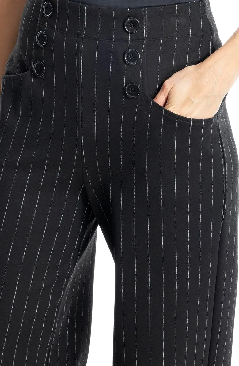 Pinstripe Double Knit Sailor Pants