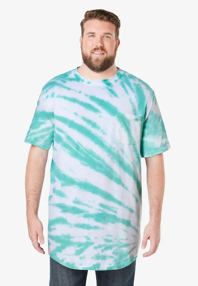 Shrink-Less Lightweight Longer-Length Crewneck Pocket T-Shirt