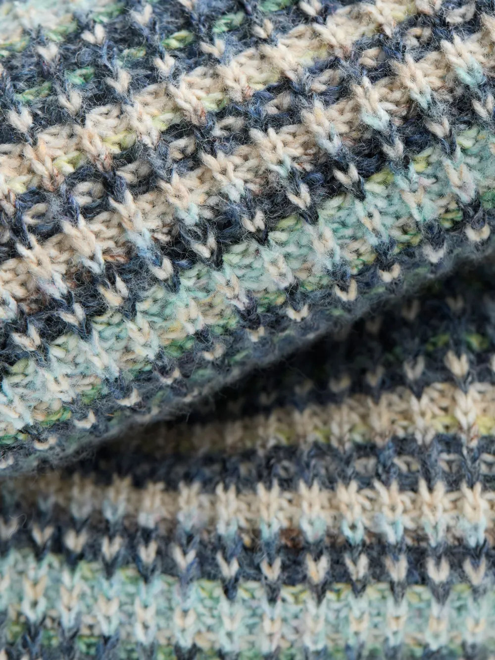 Blue Stripe Knitted Crew Neck Jumper