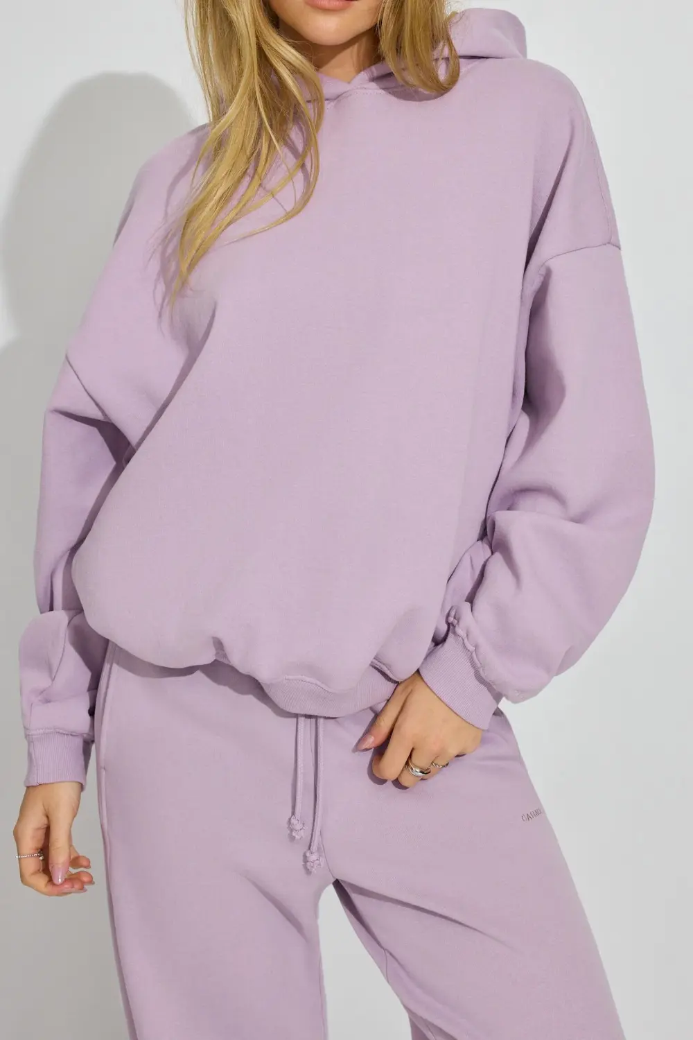 Purple Oversized Hooded Sweatshirt