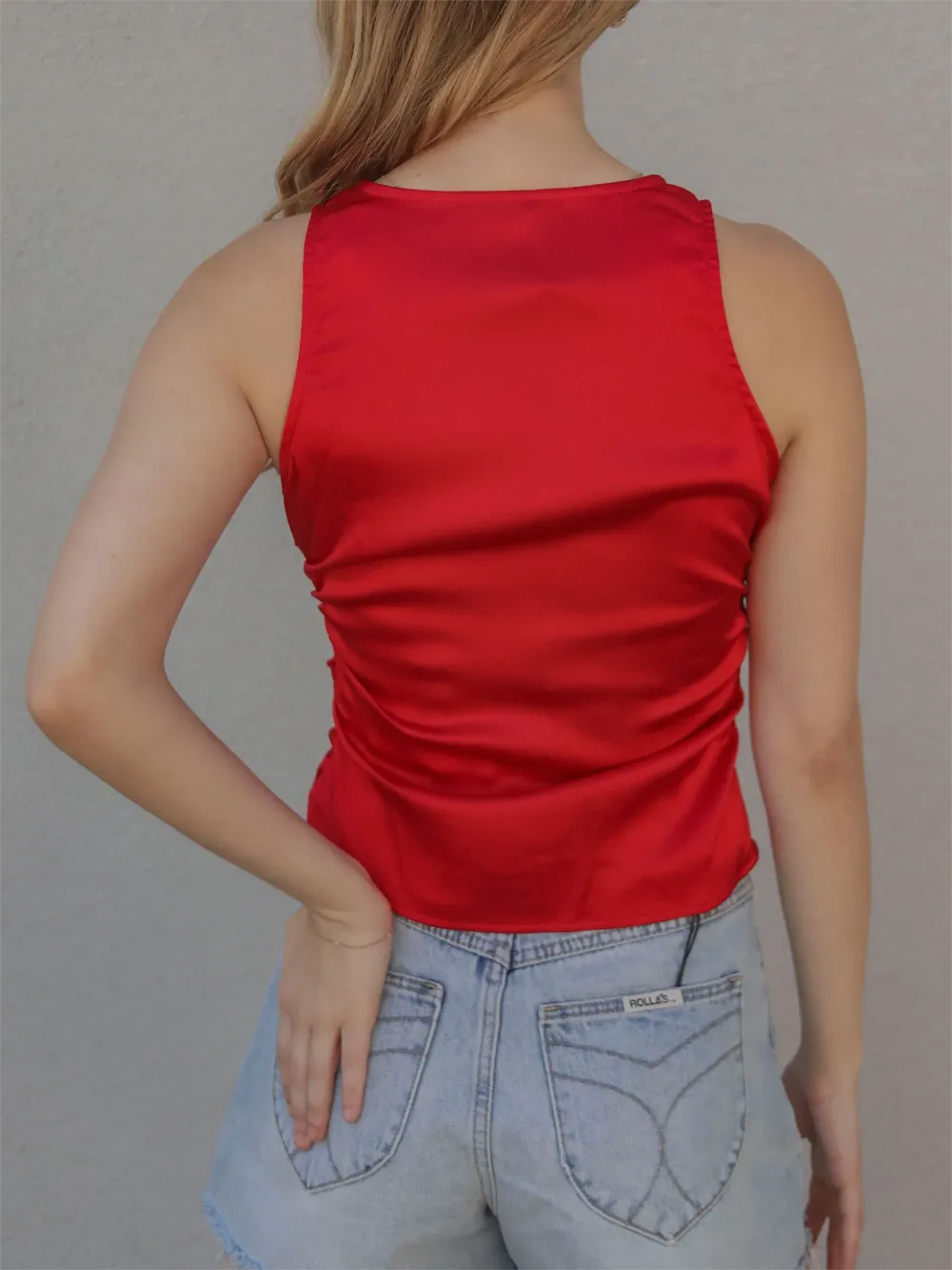 Satin Knot Front Camisole