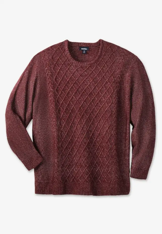 Soft Cable Knit Crewneck Sweater