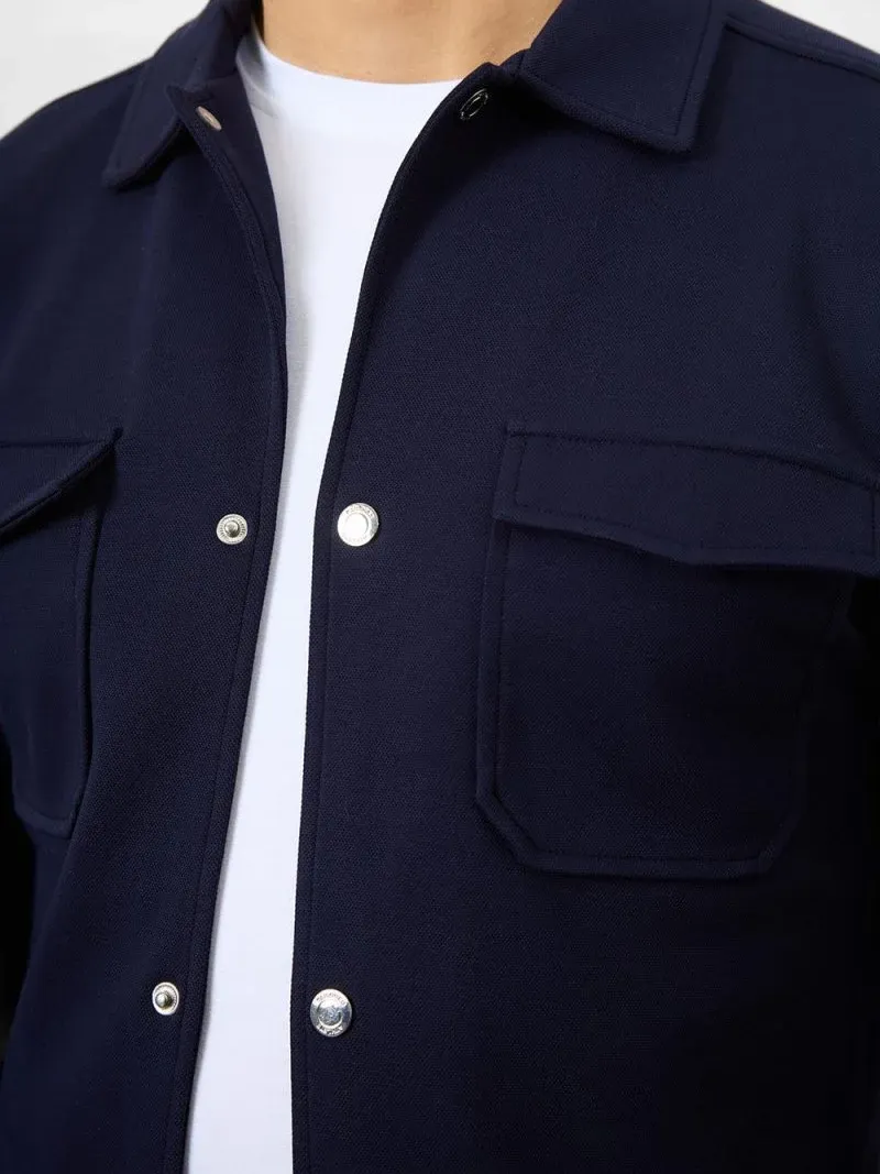 Navy Daily Leisure Soft Outerwear