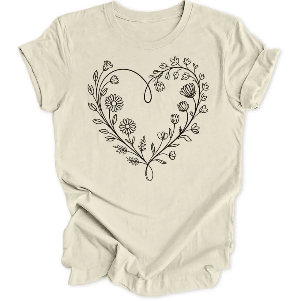 Flower Heart Unisex T-Shirt
