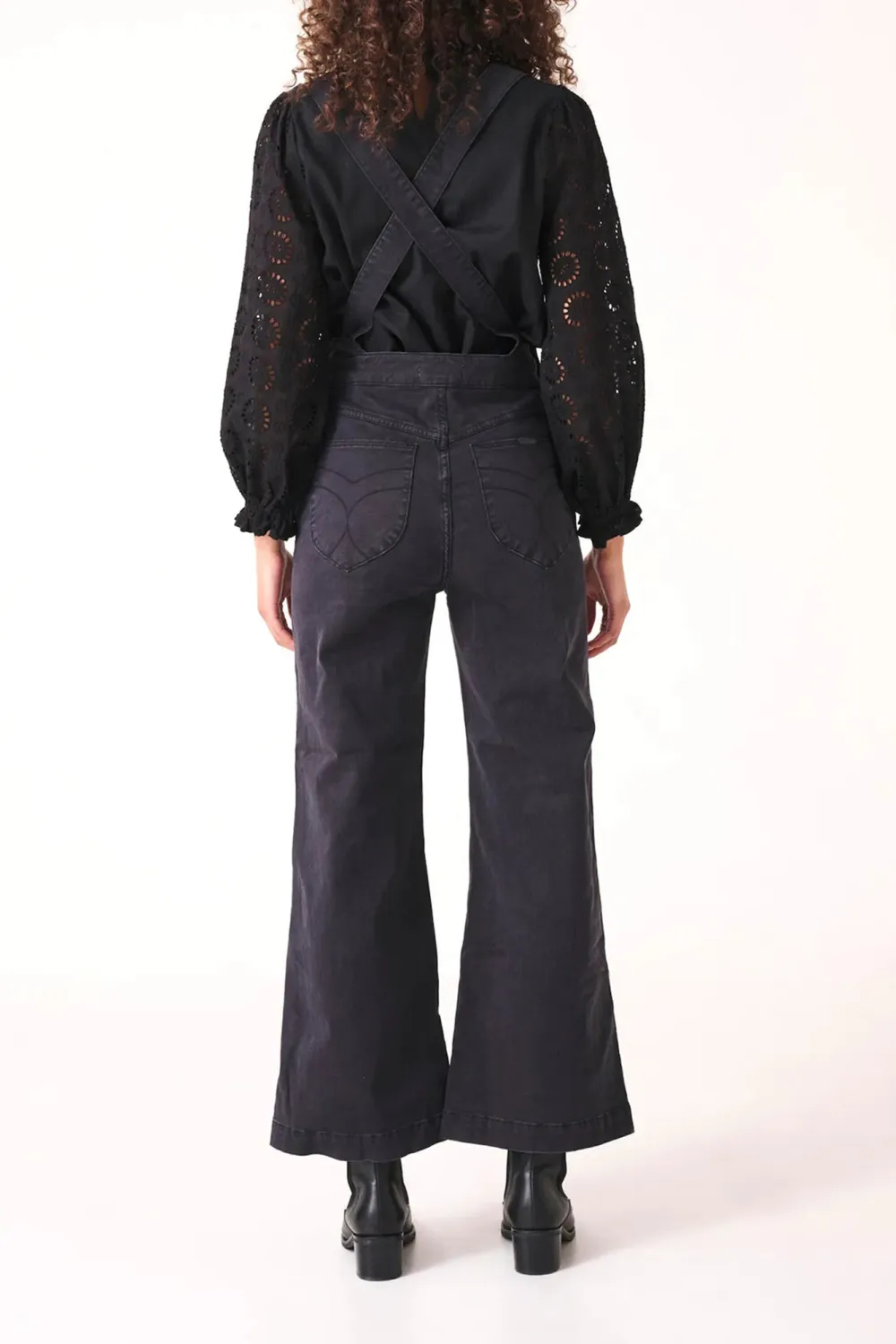 Black Retro Slim-Fit Comfortable Breathable Jumpsuit