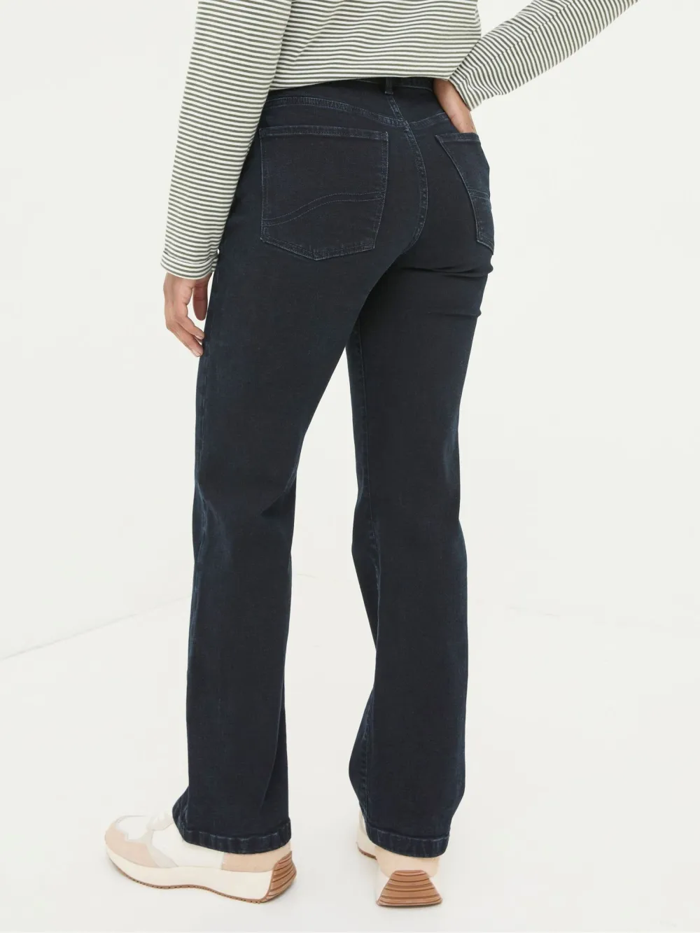 Dark Blue Wide Leg Jeans