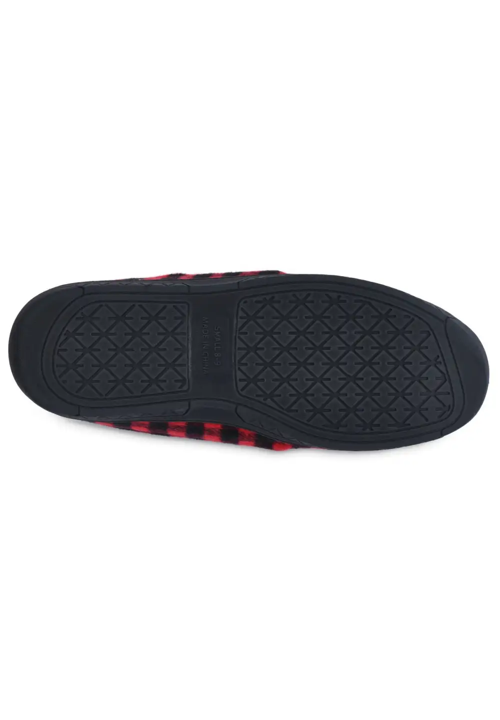 Mens Holiday Plaid Mocassin Slipper With Velour Lining
