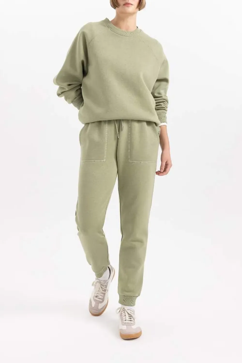 Thick Sweatshirt Fabric Trousers