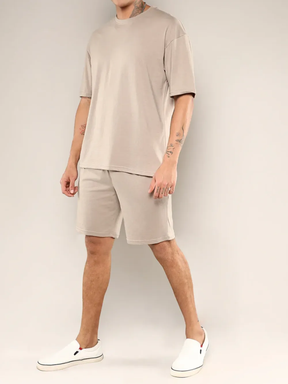 Grey Casual Style Oversized Co-Ord Set