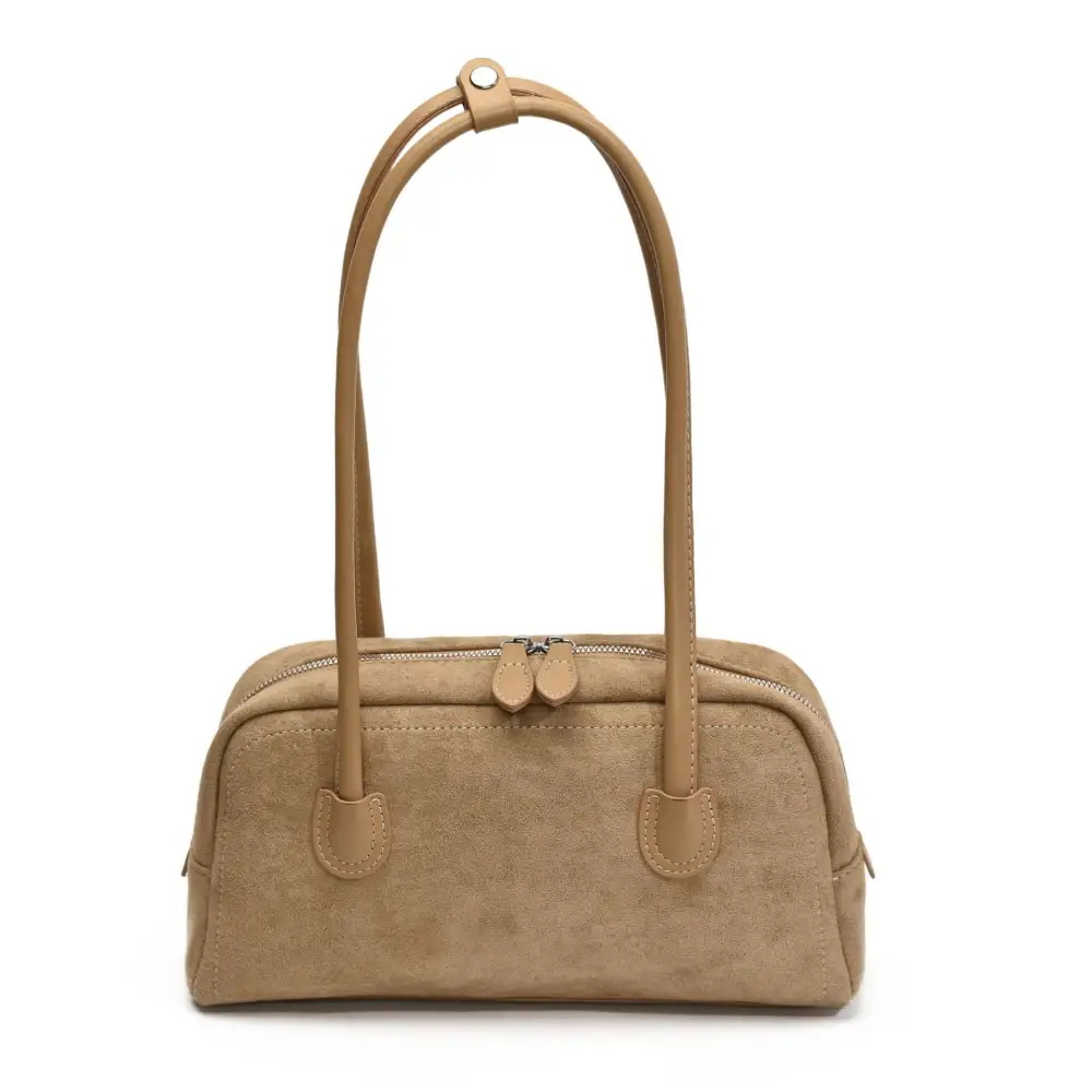 Roomy Suede Baguette Bag