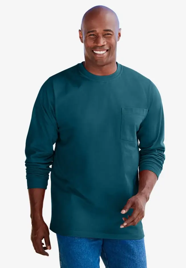 Heavyweight Crewneck Long-Sleeve Pocket T-Shirt