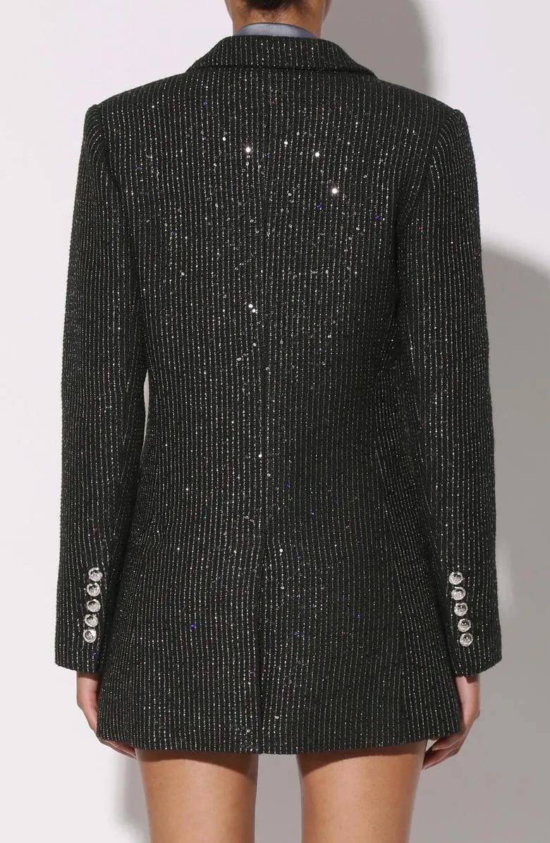 Casual Style Daily Stripe Tweed Blazer