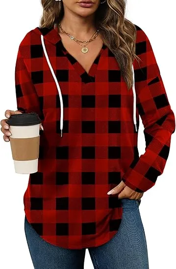 🎁Christmas Gifts🎁Women's Oversized Pullover Hoodie - Long Sleeve Loose Fit Sweatshirt