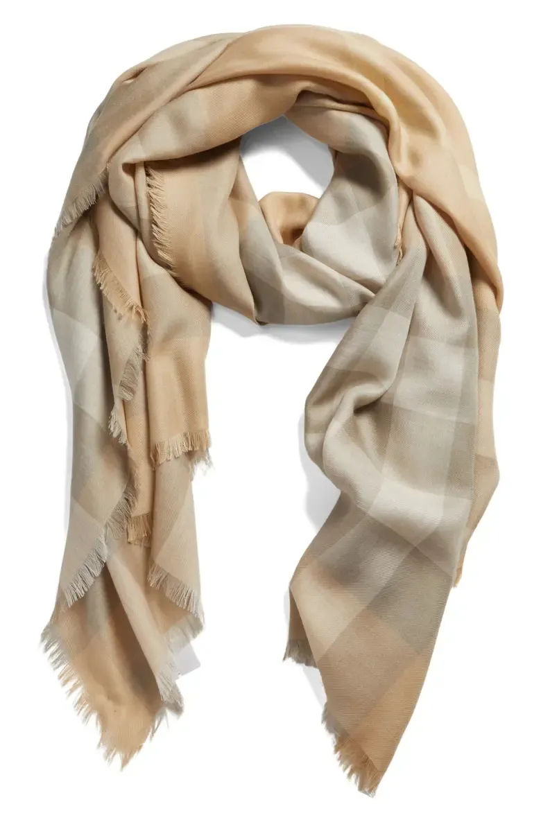 Nude Plaid Scarf