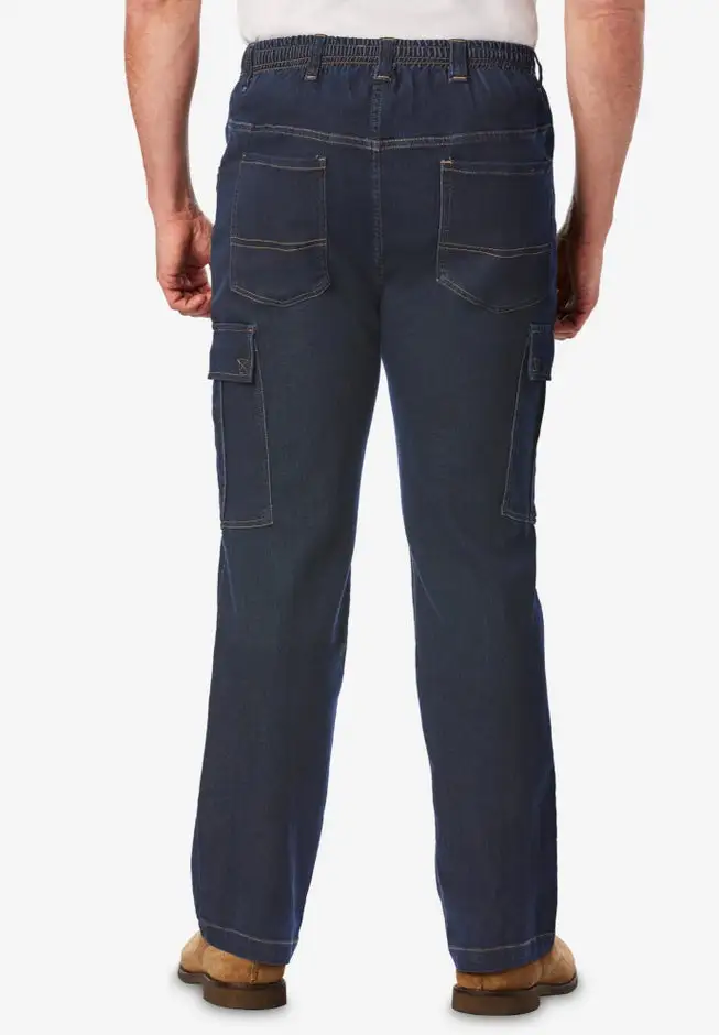 Relaxed Fit Cargo Denim Look Sweatpants