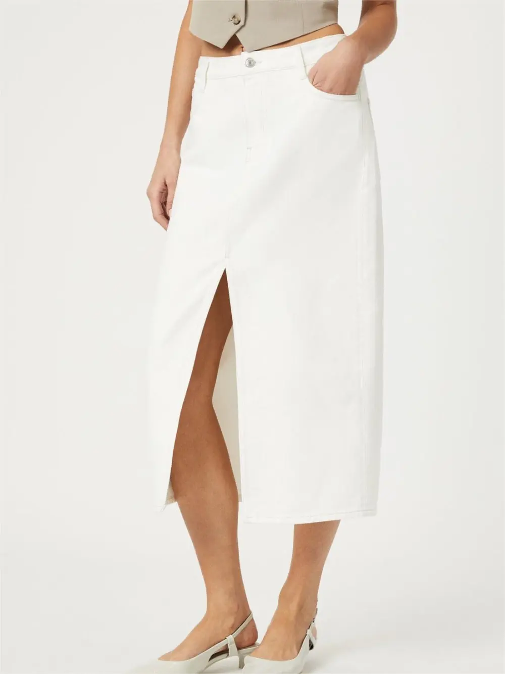 Casual Cotton Denim Skirt