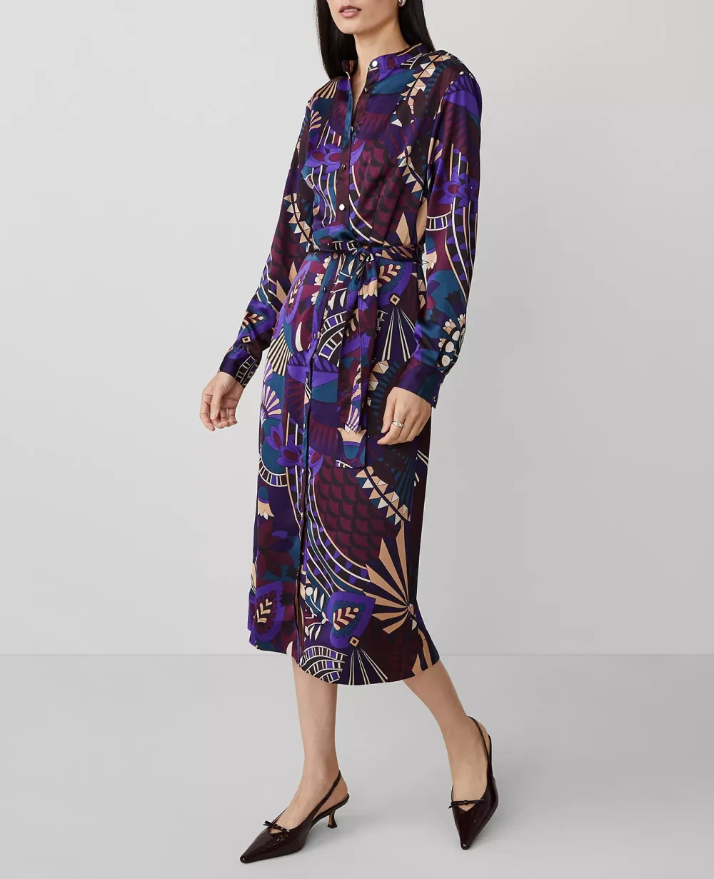 Botanical Midi Shirtdress