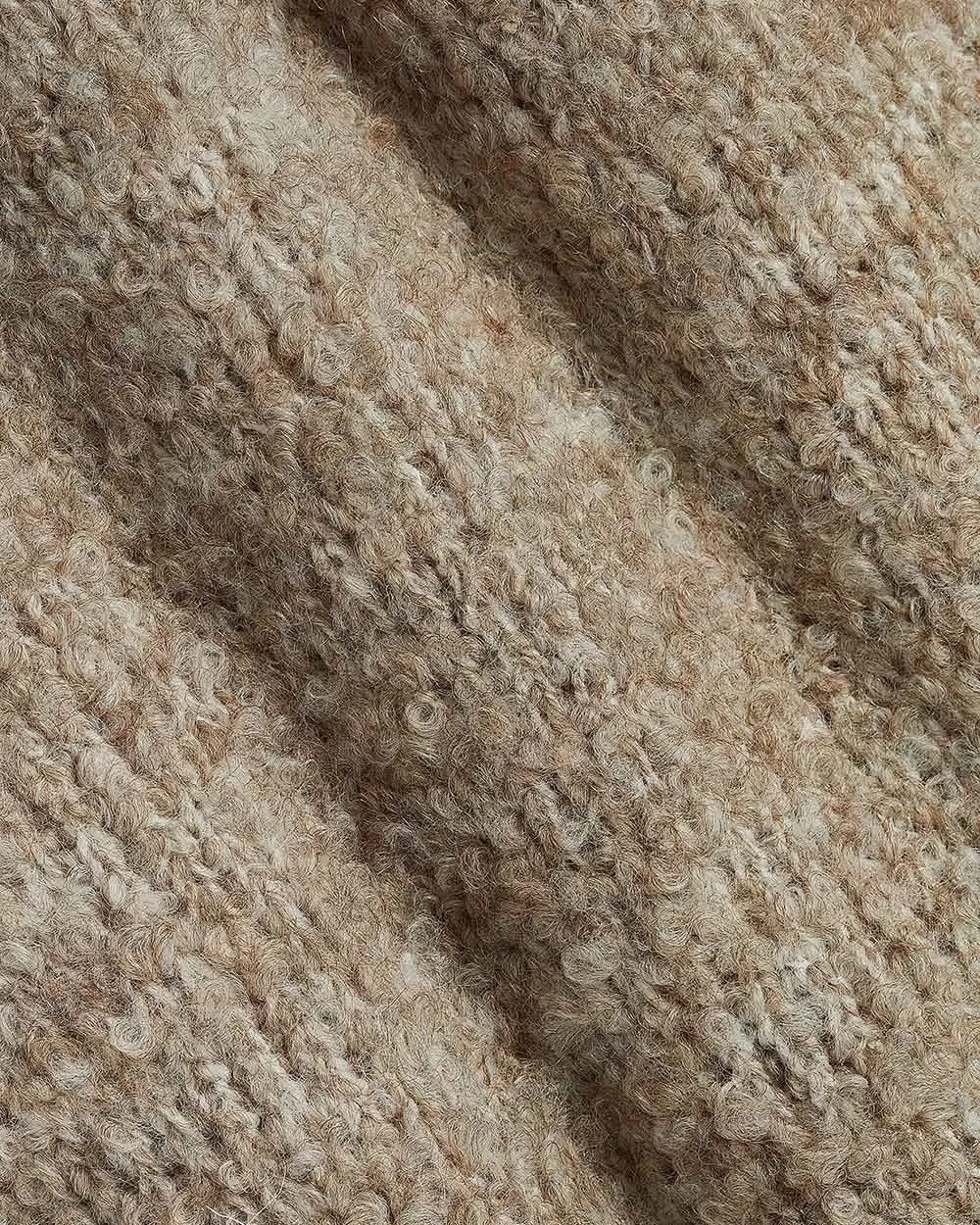 Long-Sleeve Buttoned-Down Boucle Cardigan
