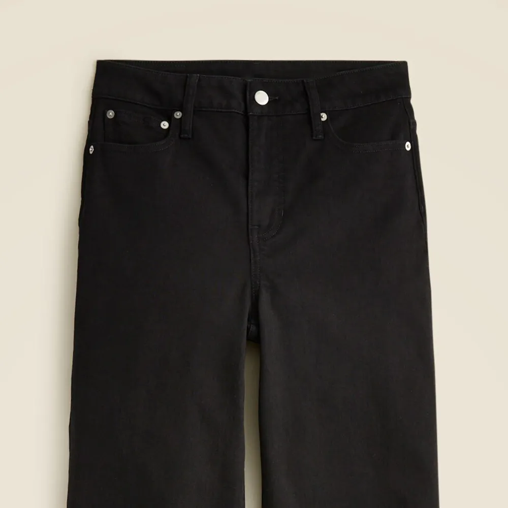 Semi-Stretch High Waist Slim Wide Jeans