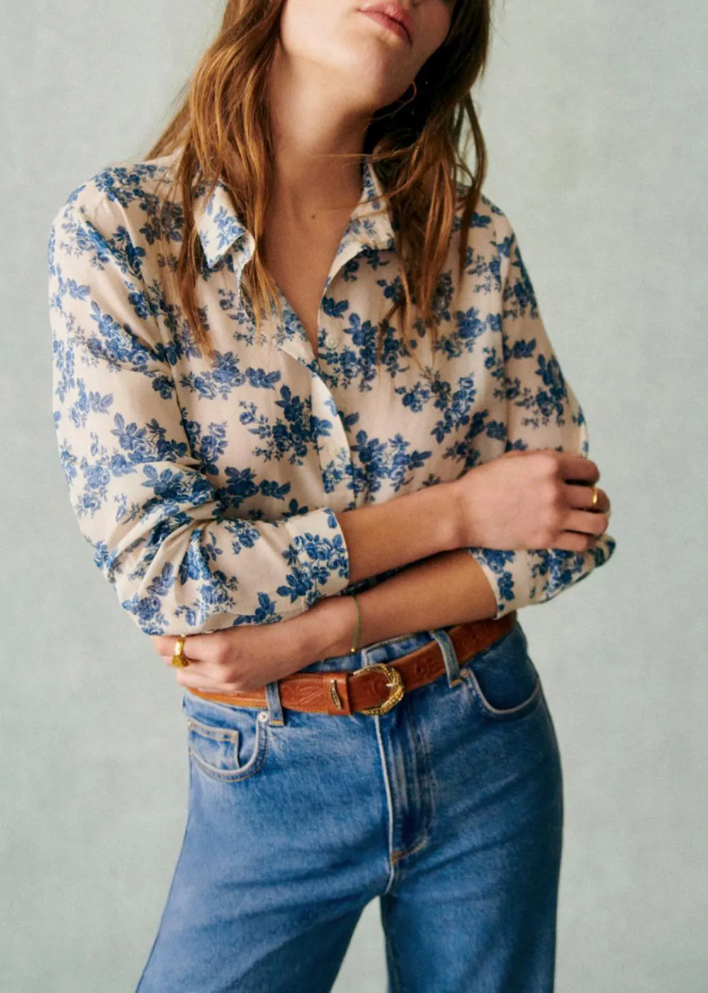 Colorful Floral Long-Sleeved Shirt