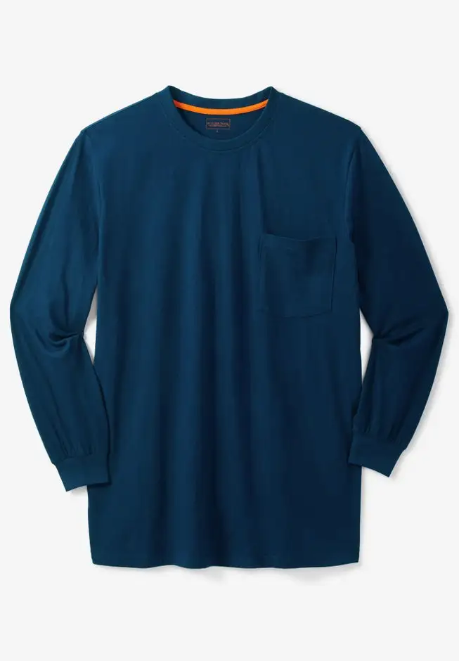 Heavyweight Crewneck Long-Sleeve Pocket T-Shirt