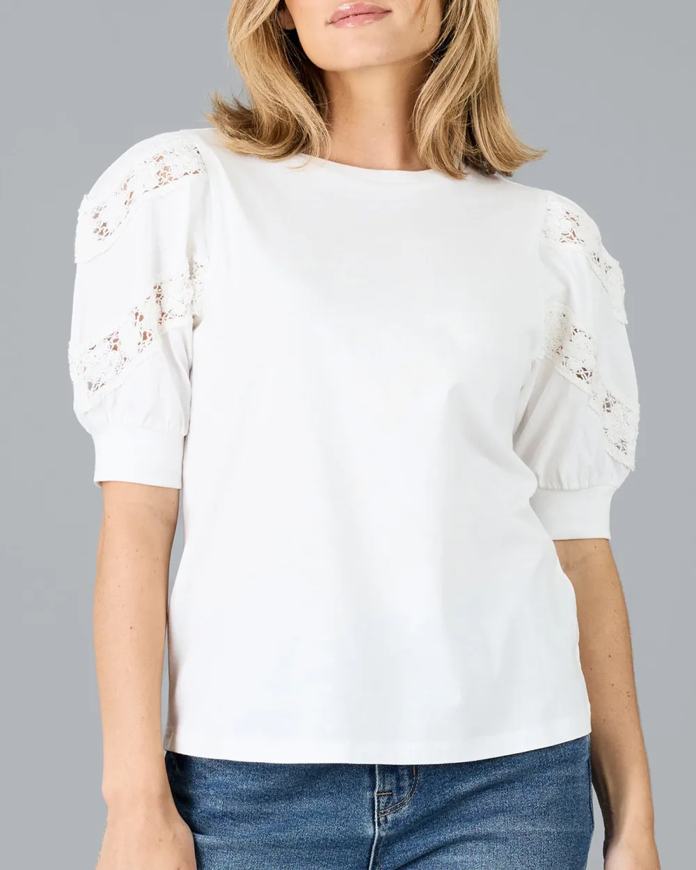 Charming White Pleaser Crochet Top