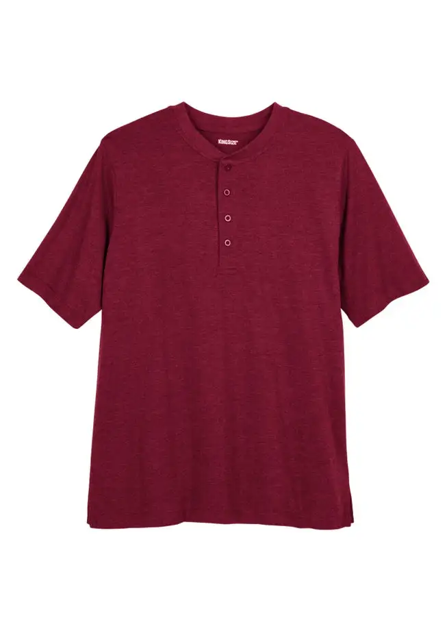 Shrink-Less Lightweight Henley T-Shirt