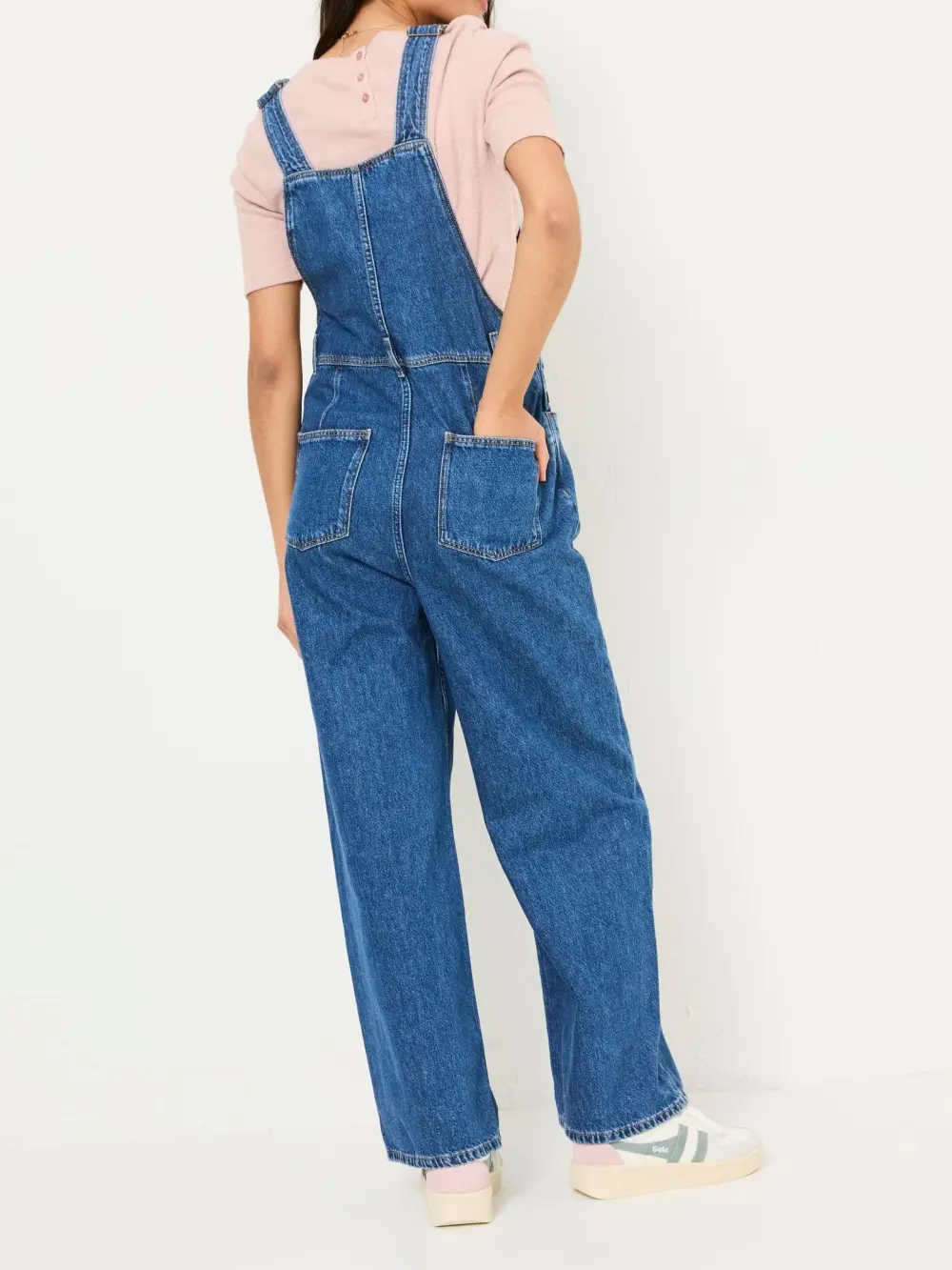 Denim Vintage Wide Leg Dungarees