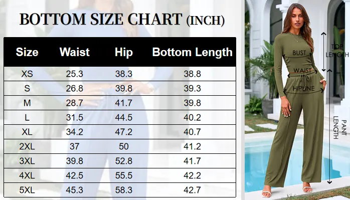 Ribbed Knit Long Sleeve Crop Top Wide Leg Pants