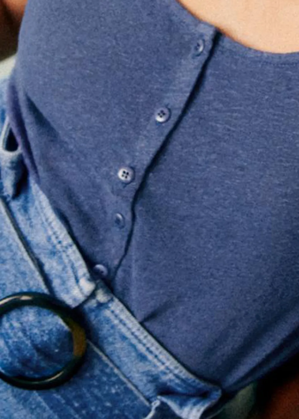 Solid Color Round Neck Cotton And Linen T-Shirt Short Sleeves