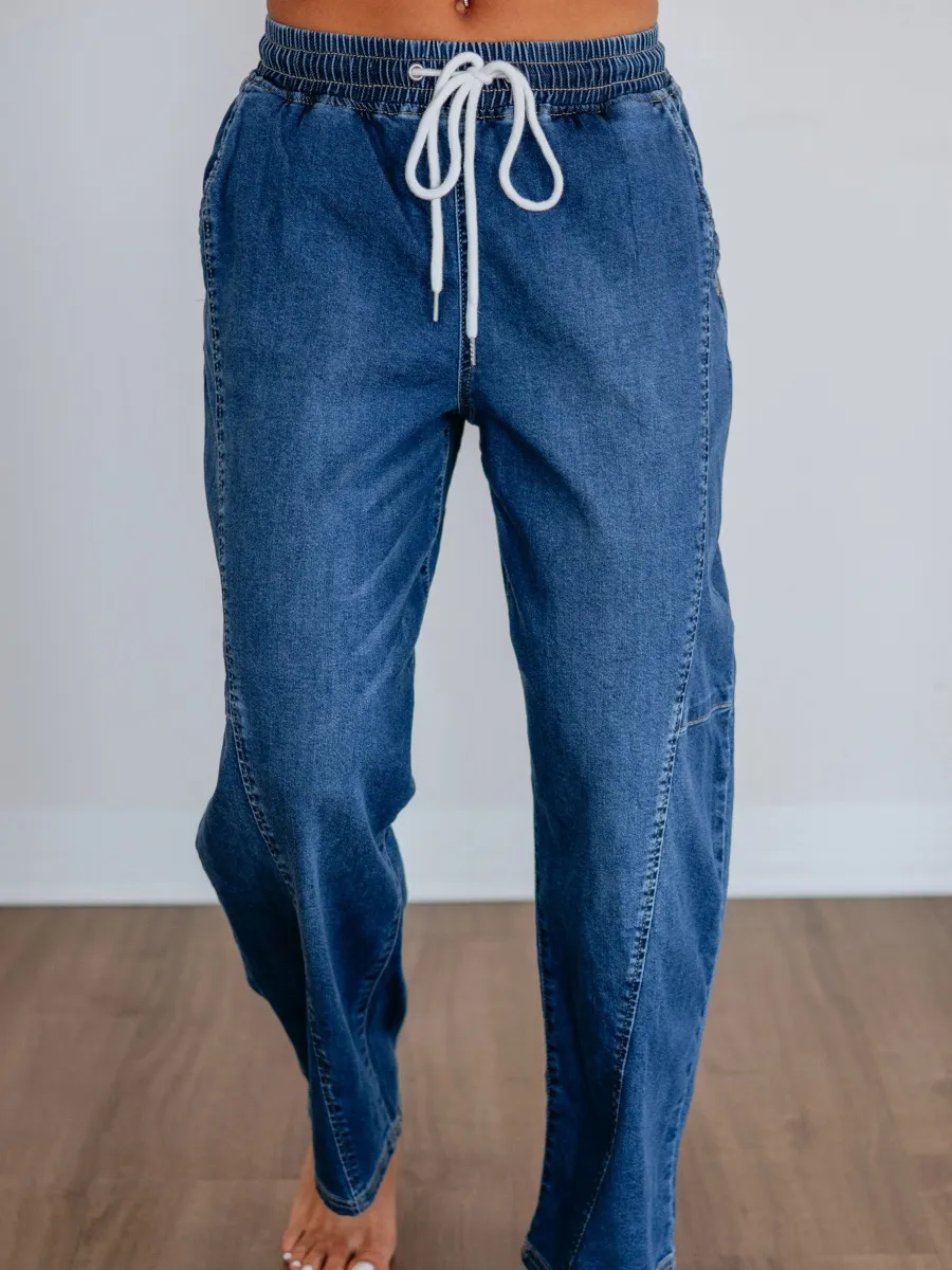 Relaxed Fit Denim Joggers